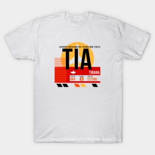 Tirana (TIA) Airport // Sunset Baggage Tag T-Shirt